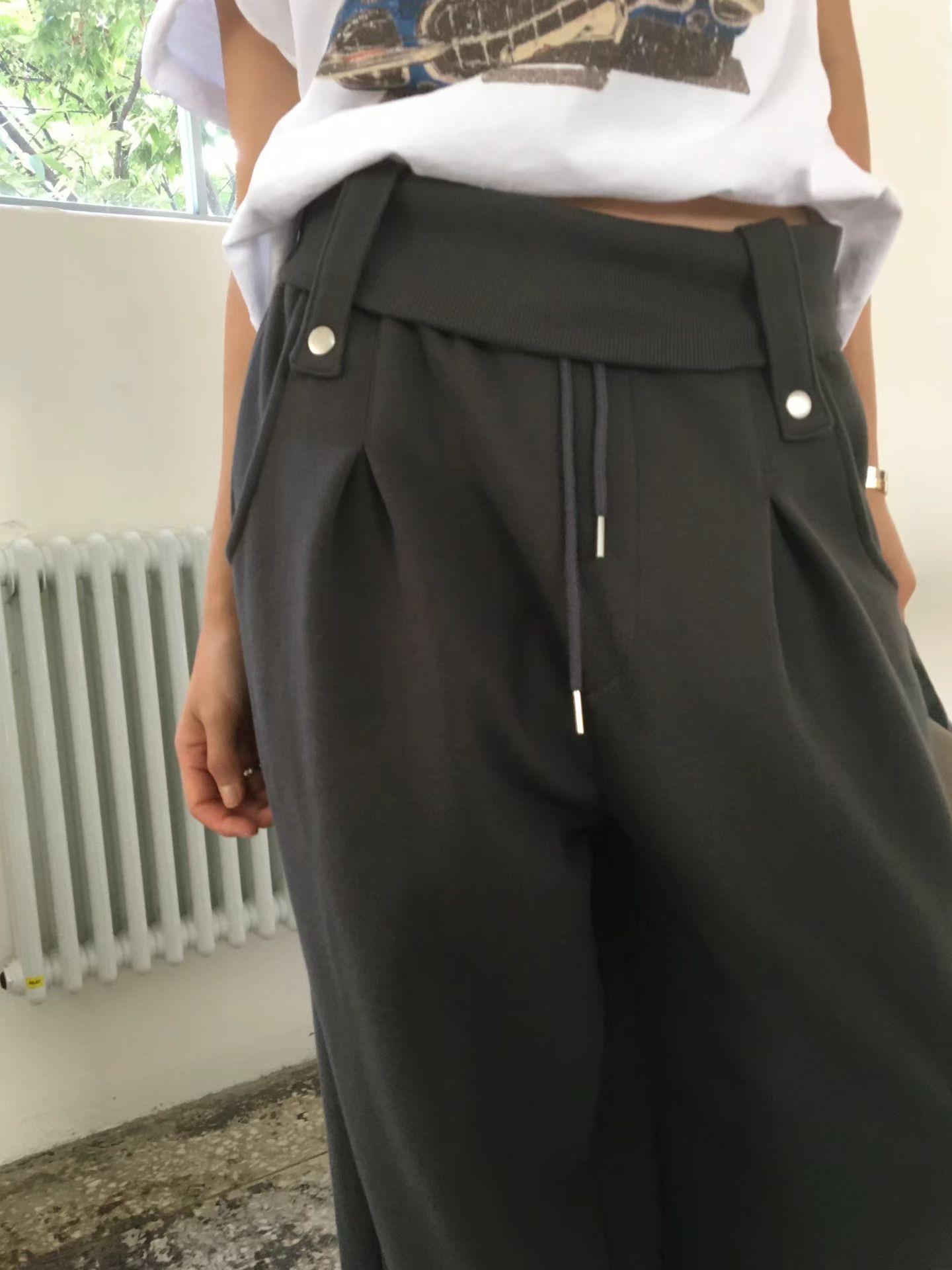 反摺褲頭休閒棉褲